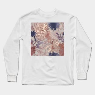 3D paper illustration of floral arrangement in shades of lavender and pink Long Sleeve T-Shirt